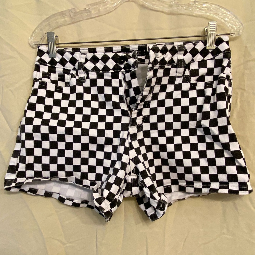 Black and White Checkered Shorts